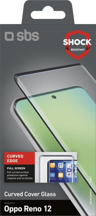 Actual product image SBS 4D Full Glass screen protector for Oppo Reno 12 (1 pcs., Oppo Reno12)