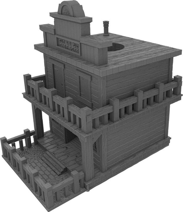 Produktbild Feldherr Fates End Würfelturm Ghost Town grau 3D gedruckt, modular (Kunststoff)