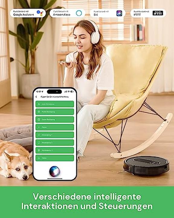 Actual product image Vactidy Robot Vacuum and Mop with 2800 Pa Suction, 120-Minute Runtime, Alexa App Siri Control for Pet Hair (Vacuum mopping robot)