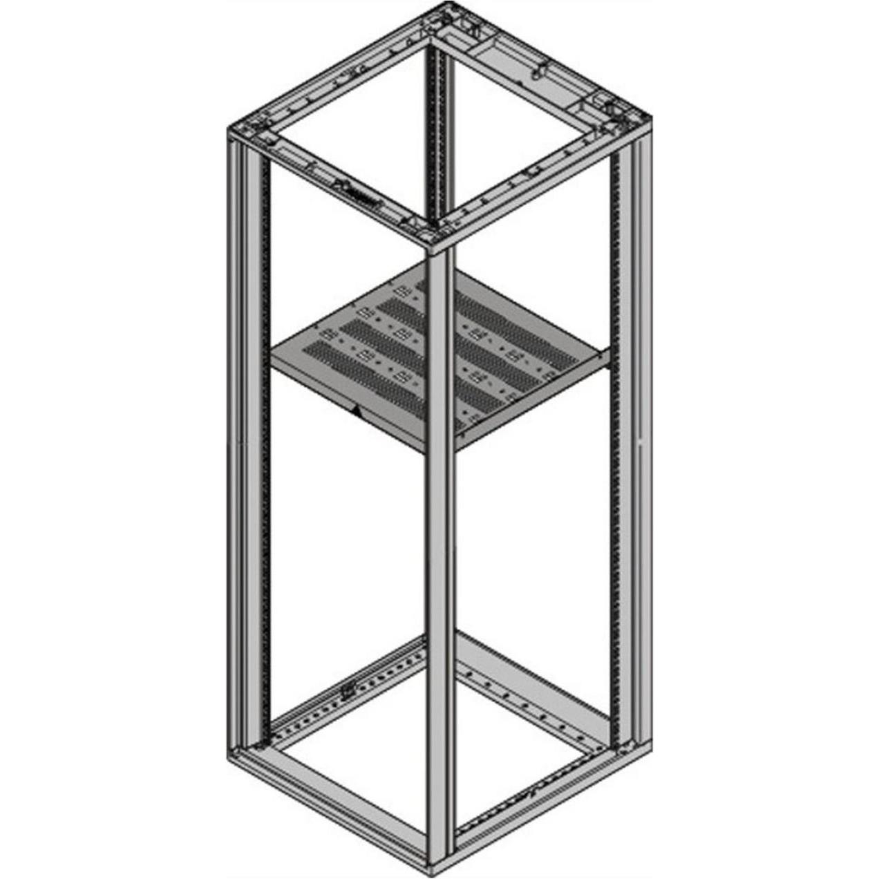 Schroff Fachboden, stationär - 19"FACHB.STAT.600B 800T 7021, Serverschrank Zubehör, Grau