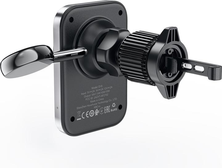 Image du produit Acefast Support voiture D18 avec chargeur inductif MagSafe / Qi + câble USB-A USB-C - noir