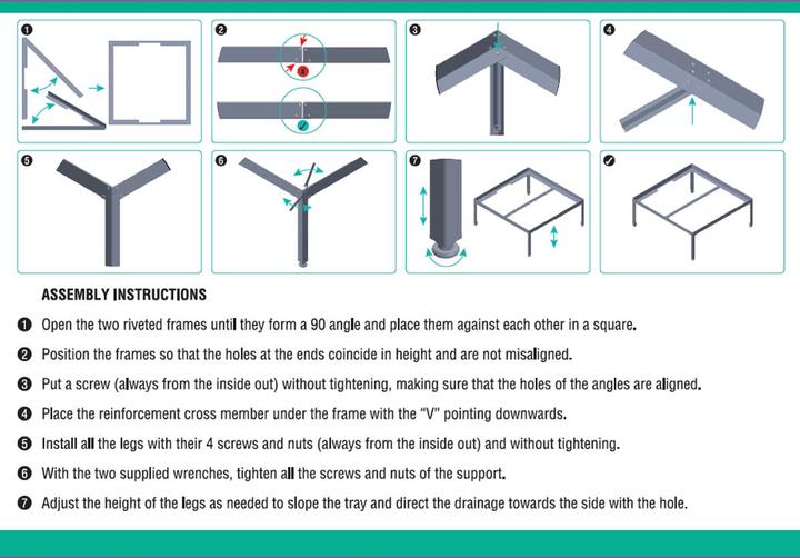 Produktbild Fourtwenty Metall Growing Table 110 x 100cm