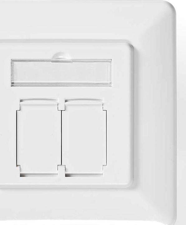 Productafbeelding Nedis Netwerk wandcontactdoos | inbouw | 2-poorts poort(en) | CAT7 | recht | contactdoos | verguld | PVC