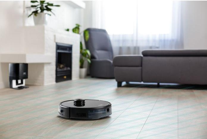 Actual product image Domo DO7298S Robot Vacuum and Mop Black App controlled, remote controlled, with wis (Vacuum mopping robot)