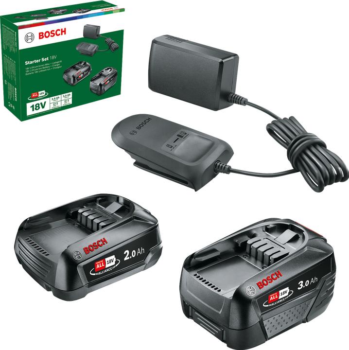 Actual product image Bosch Home & Garden Battery set 18V 2Ah + 3Ah + AL18V-20 EU (18 V)