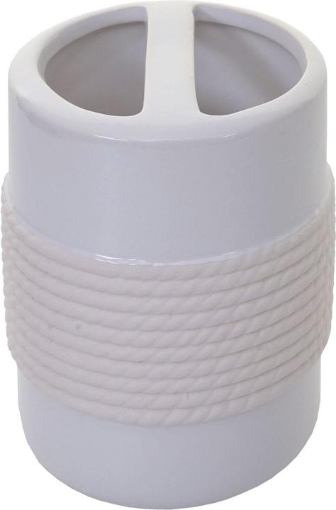 Produktbild Swisshandel24 5-teiliges Badset, WC-Garnitur Badezimmerset Badaccessoires, Keramik - weiss - 52429