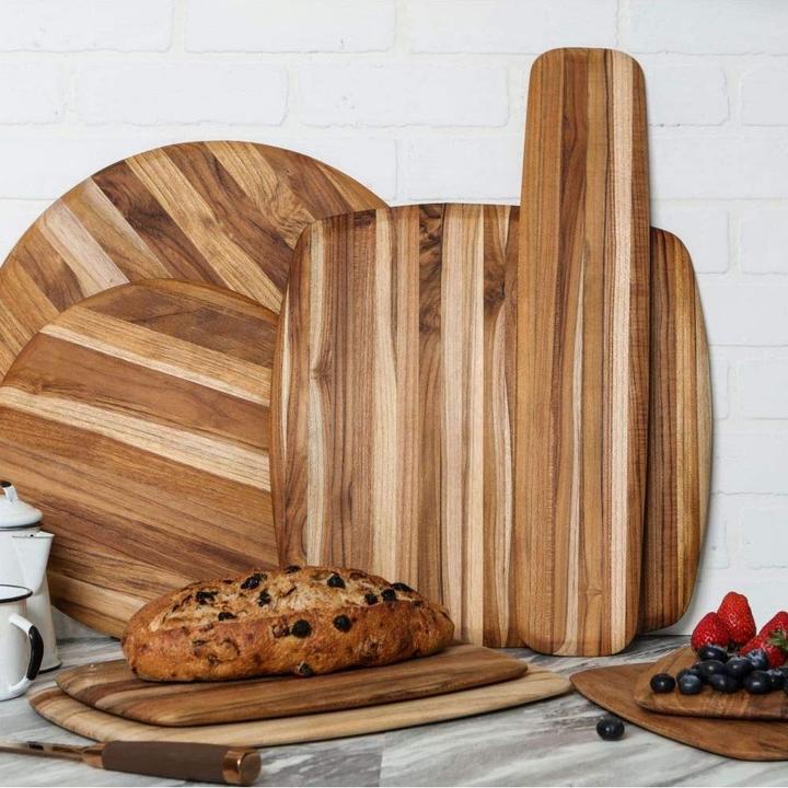 Actual product image TeakHaus Cutting and serving board teak square