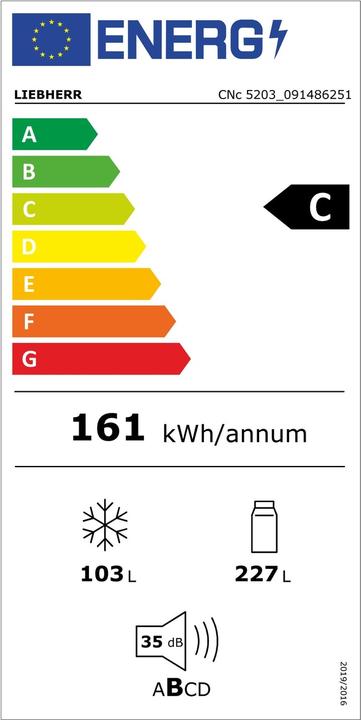 Energy Label Liebherr CNc 5203 (330 l)