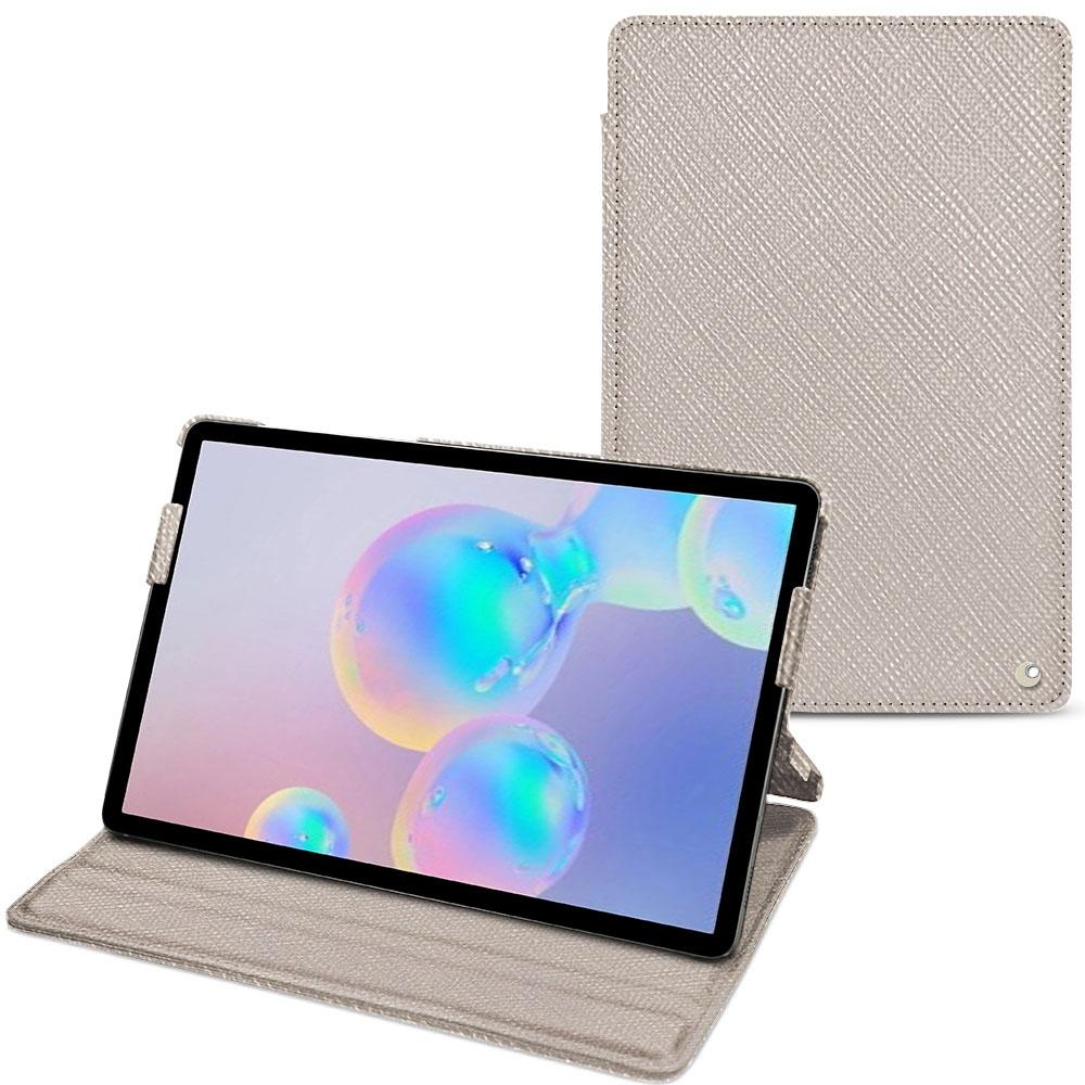 Noreve Lederschutzhülle horizontal (Galaxy Tab S6), Tablet Hülle, Beige