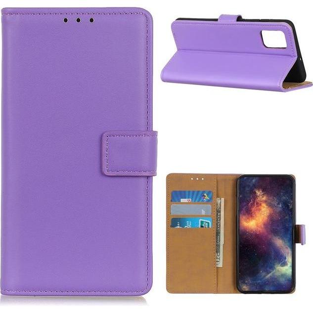 Thumbnail - MU Classic Classic II Leder Bookcover Series (Motorola Moto G9 Plus), Smartphone Hülle, Violett