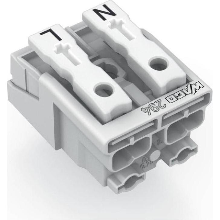 Wago, Collegamento per cavi, lighting power connector,snap-in, 2 pole