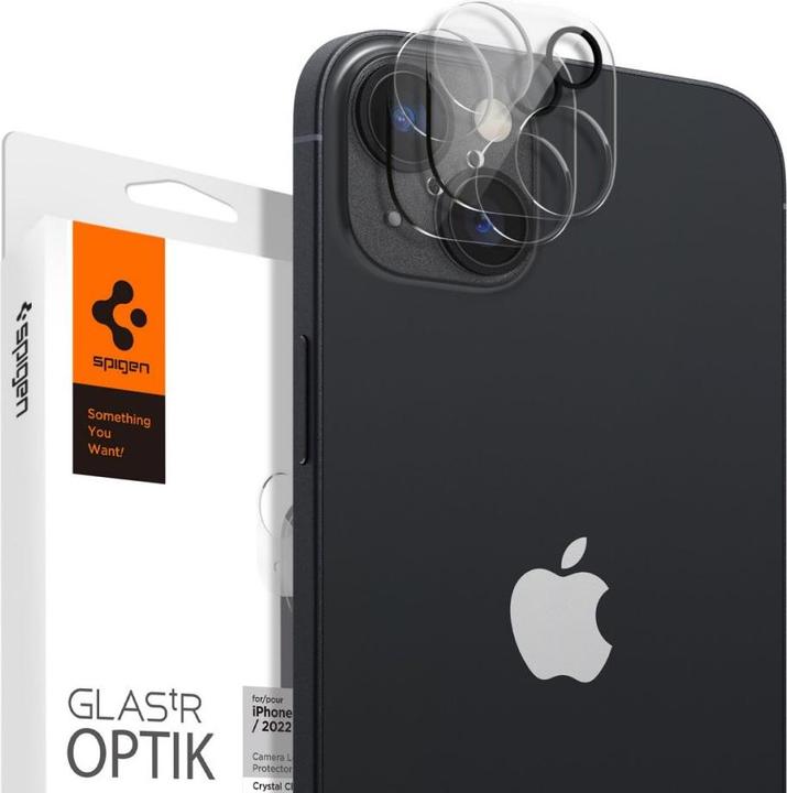 Actual product image Spigen Optik.Tr Camera iPhone 14/14 Plus Lens 2szt./2pcs przezroczysty/crystal clear AGL05229 (2 Piece, Apple iPhone 14, Apple iPhone 14 Plus)