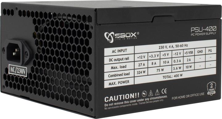 Immagine prodotto Sbox Computer case PCC-12 MicroATX + PSU-400 (ITX, mATX)