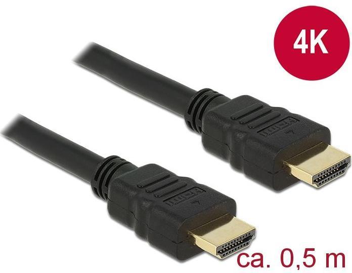 Produktbild Delock HDMI (Typ A) — HDMI (Typ A) (0.50 m, HDMI, 2.0)