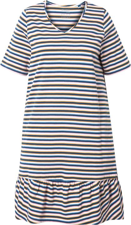Immagine prodotto Ulla Popken camicia da notte, righe, scollo a V, manica corta, cotone biologico (42, 44)
