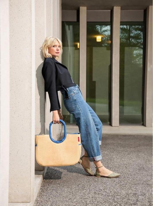 Produktbild reisenthel Einkaufskorb loopshopper L Frame Raffia Blue