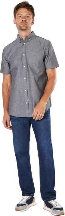 Actual product image Universal Textiles Mens Pin Dot Chambray Short-Sleeved Shirt (M)