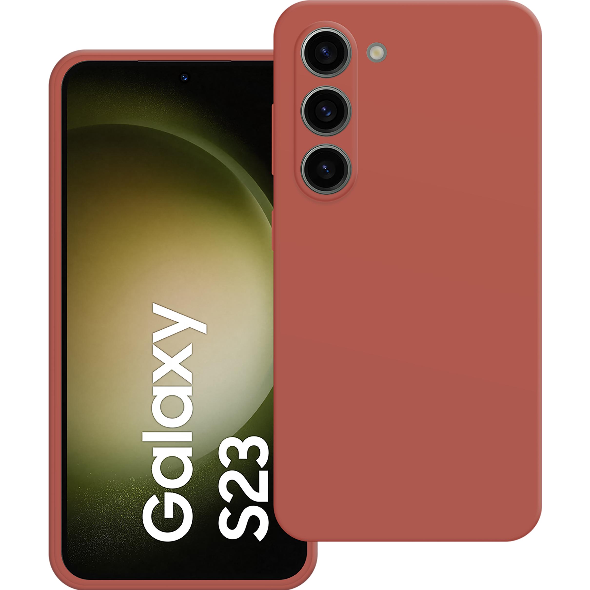 Cazy Silikon Hülle Kompatibel mit Samsung Galaxy S23 - Soft TPU Schutz - (Samsung Galaxy S23+), Smartphone Hülle, Rot