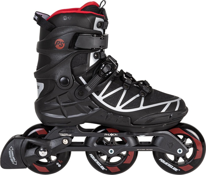 black - silver - red