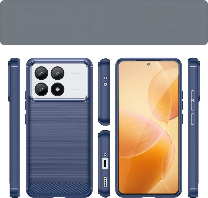 Actual product image Cover-Discount Xiaomi Poco F6 Pro - Metal Carbon Look Cover (Xiaomi Poco F6 Pro)