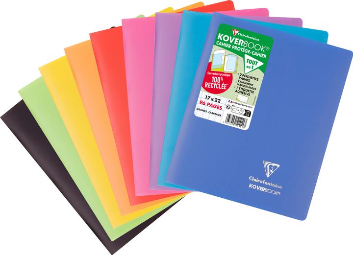 Actual product image Clairefontaine KOVER BOOK booklet 17x22 seyes (A5+, Special ruling, Hardcover)
