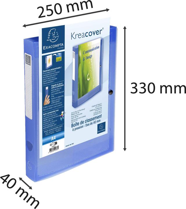 Produktbild Exacompta Archivbox 40mm Polypropylen blau (A4)