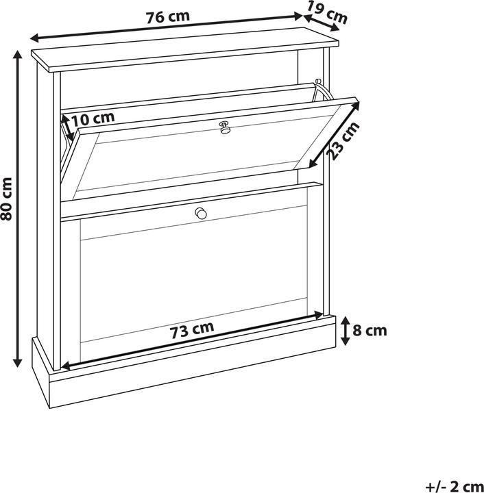 Produktbild Beliani Chelan (76 x 19 x 80 cm)