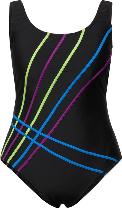 Image du produit Ulla Popken Maillot de bain, passepoil, sans bonnets souples, fronces (62)