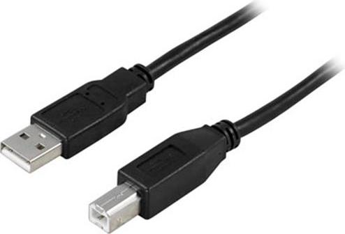 Produktbild Deltaco USB 2.0 USB-kabel 5m Sort - Kabel - Digital/Daten (5 m, USB 2.0, 2 W)