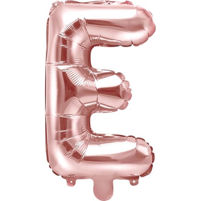 Partydeco Alu-Buchstabenballon 35cm Rosegold - E