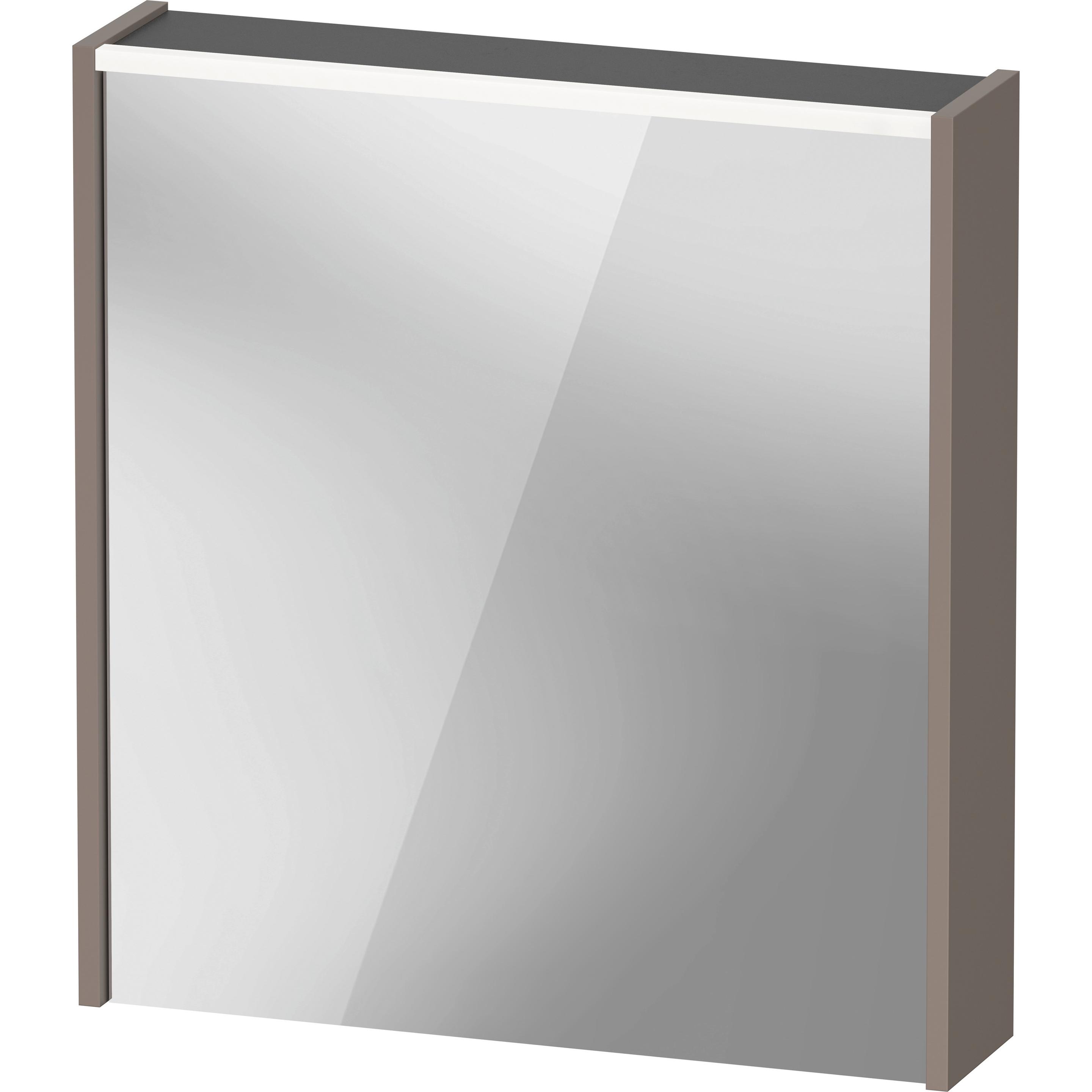 Duravit, Spiegelschrank, D-Code Spiegelschrank, Steckdose Typ E (FR, BE), 1 Tür mit Anschlag rechts, LED-Lichtfeld o