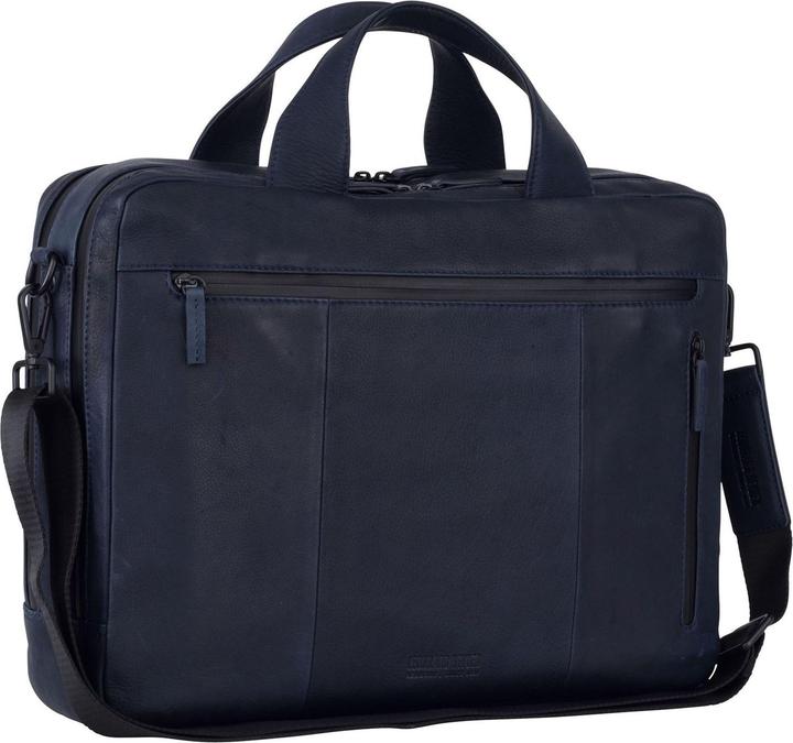 Leonard Heyden Heyden Den Haag laptoptas 2-vaks 15 inch - Blauw (17")
