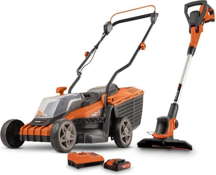 Actual product image Powerplus Dual Power garden tool set brushless 2 items- incl. battery 20V 2.0Ah - 1 Acc. (Rechargeable battery operated)