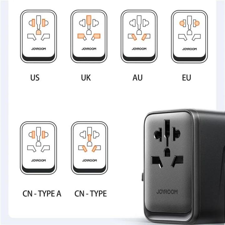 Immagine prodotto Joyroom Adattatore da viaggio 17W Convertitore di alimentazione multifunzione Tipo-C+3USB-A (17 W, 5 porte)