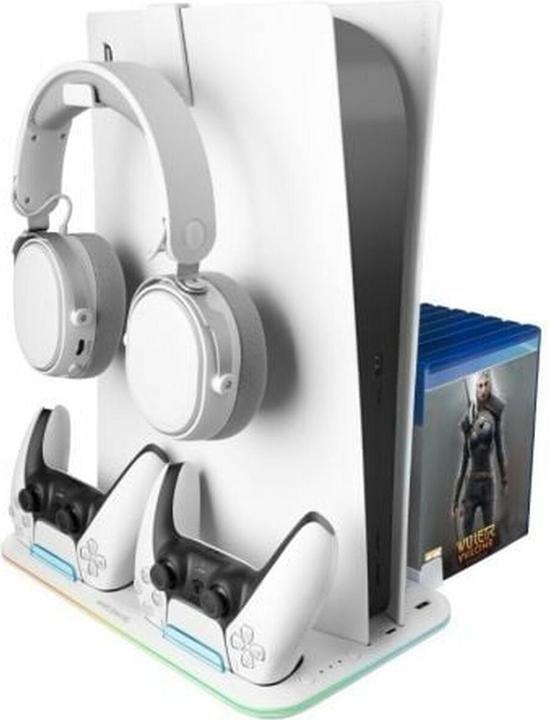 Image du produit Mars Gaming Support Multifonction Mps5-B2 RGB Pour Ps5 (Blanc) (Filaire)