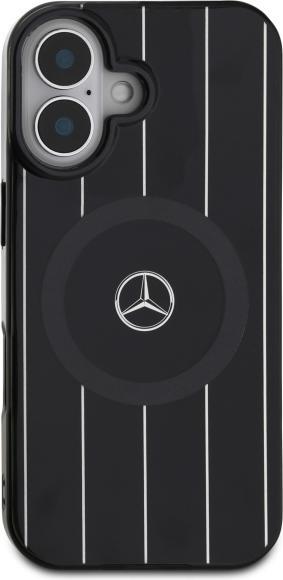 Actual product image Mercedes MEHMP16S23HRSK iPhone 16 6.1" czarny/black hardcase MB Double Layer Crossed Lines MagSaf (Apple iPhone 16)