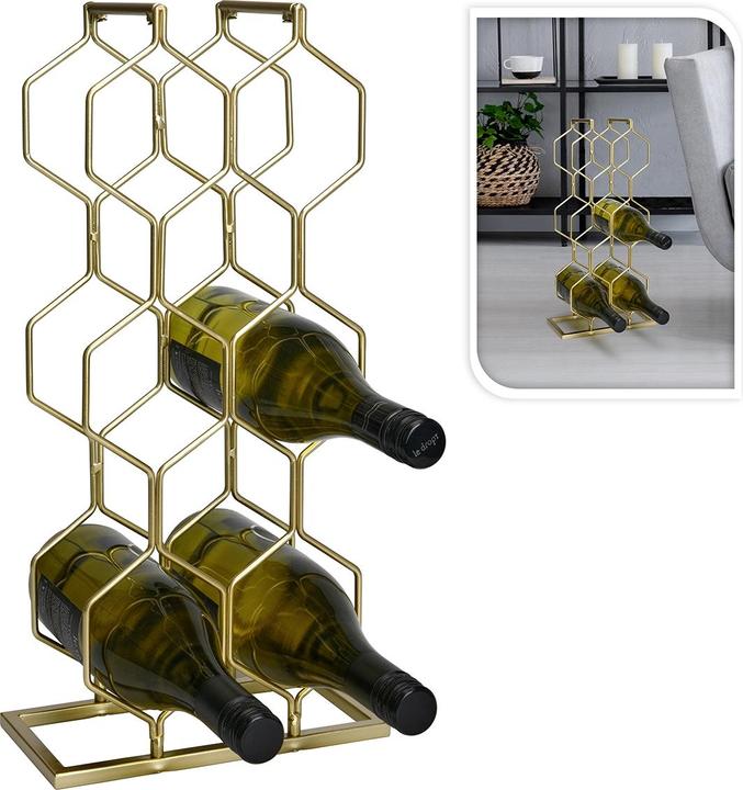 Immagine prodotto Lipo Portabottiglie In Metallo Per 8 Bottiglie (23 x 11 x 48 cm)
