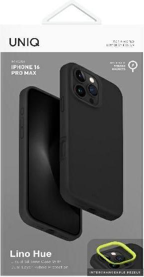 Actual product image Uniq etui Lino Hue iPhone 16 Pro Max 6.9" Magclick Charging szary/charcoal grey (Apple iPhone 16 Pro Max)