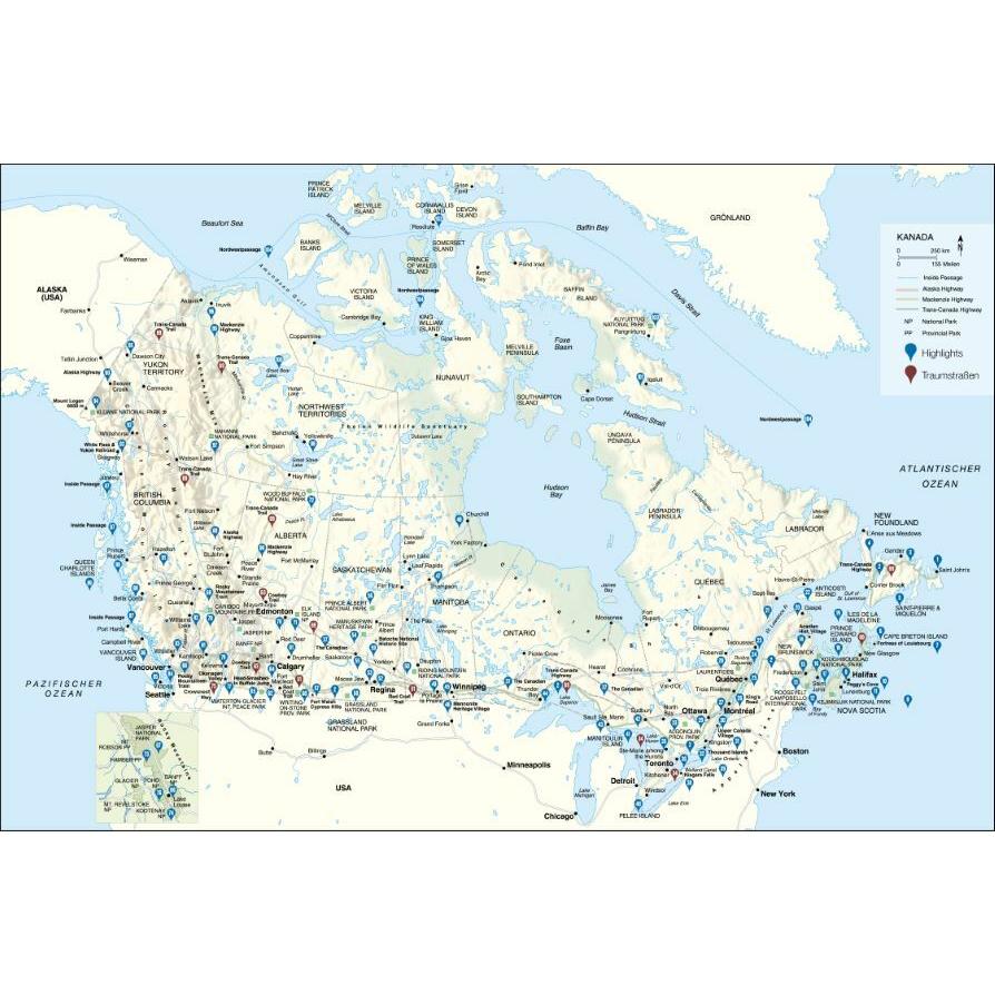 Thumbnail - Das Reisebuch Kanada, Ratgeber von Klaus Viedebantt, Peter Kränzle, Margit Brinke