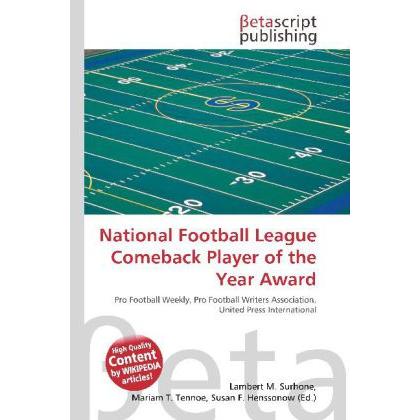 National Football League Comeback Player of the Year Award, Ratgeber