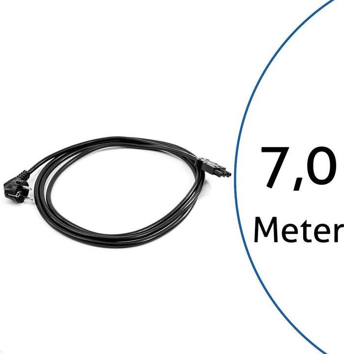 Produktbild Bachmann Gerätezuleitung Schutzkontakt/Gerätekupplung GST18-3, schwarz, 7 m (7 m)