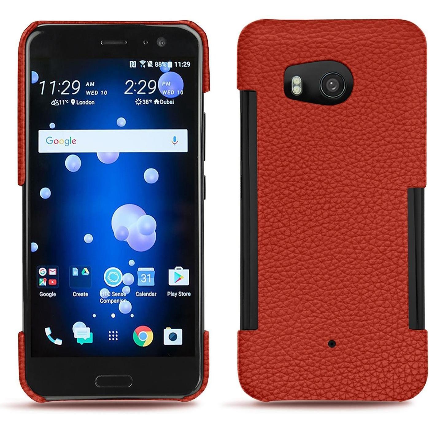 Noreve Lederschutzhülle (HTC U11), Smartphone Hülle, Orange