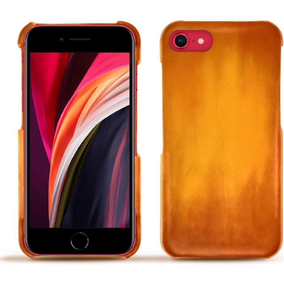 Noreve Lederschutzhülle (Apple iPhone SE (2nd Gen), Apple iPhone SE (3rd Gen)), Smartphone Hülle, Orange