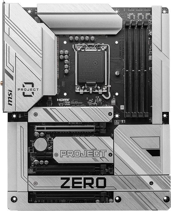 Actual product image MSI Z790 PROJECT ZERO (LGA 1700, Intel Z790, ATX)