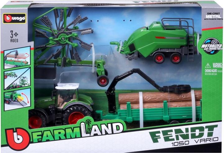 Produktbild Bburago Fendt mit 3 Anhänger