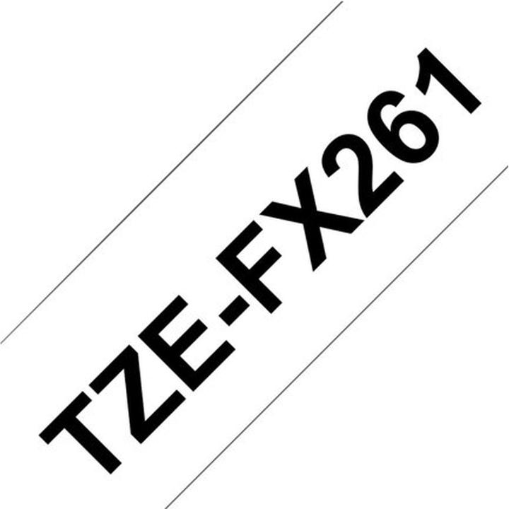 Actual product image Brother Flexitape lamin. black/white TZe-FX261 to PT-550 (3.60 cm, Black, White)