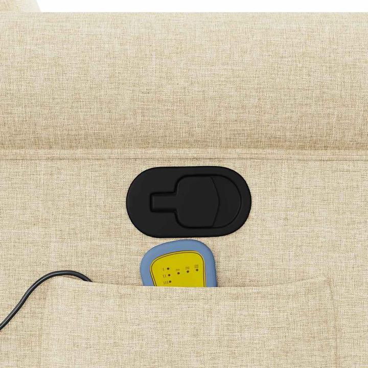 Immagine prodotto vidaXL Poltrona massaggiante con ausilio stand-up in tessuto crema