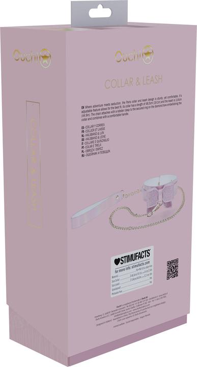Actual product image Ouch! Paris Collection - Collar with Leash - Pink