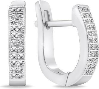 Produktbild Brilio Silver - Timeless silver earrings with zircons EA657W