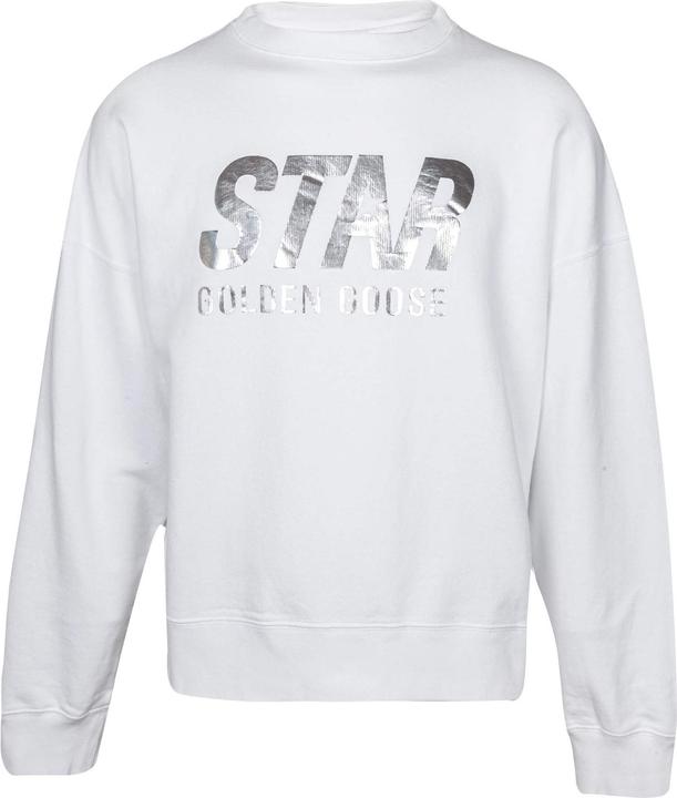 Actual product image Golden Goose cotton crewneck sweatshirt color white (M)